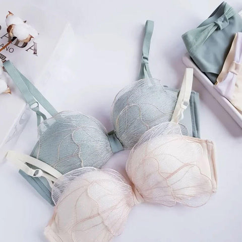 Elegance Sweet Butterfly Style Bra and Panty Set with Padding