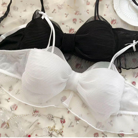 Rainbow Style Soft Thin Pad Bra and Panty Set