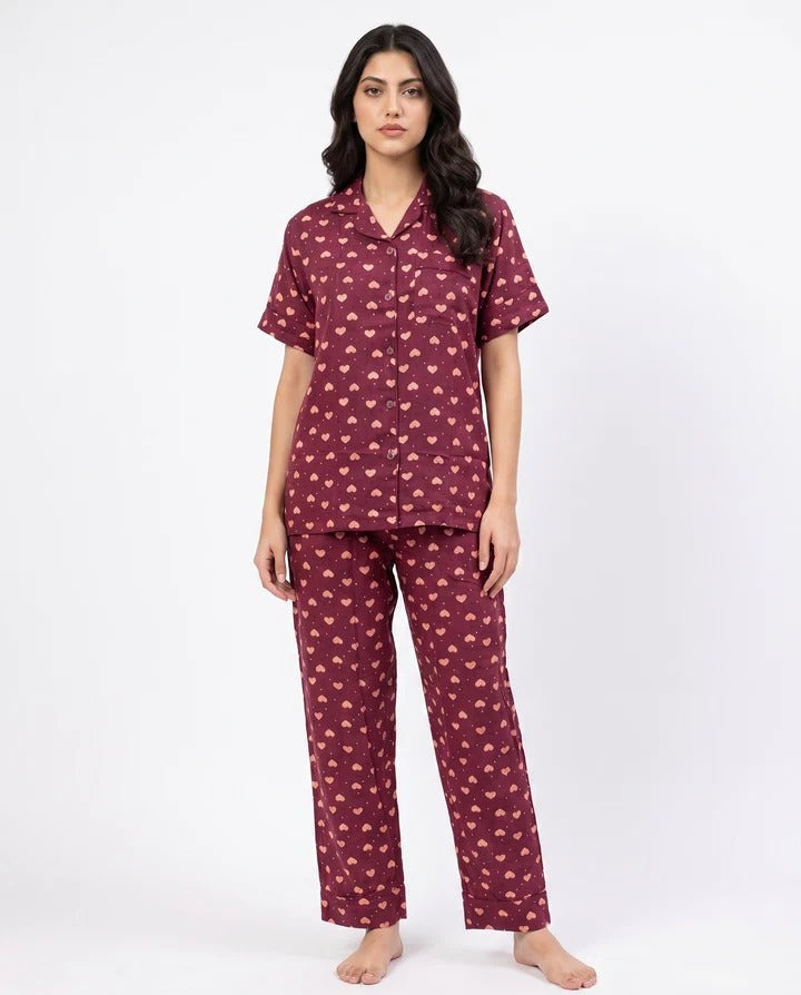 Linen Pajama Suit – Sweet Heart